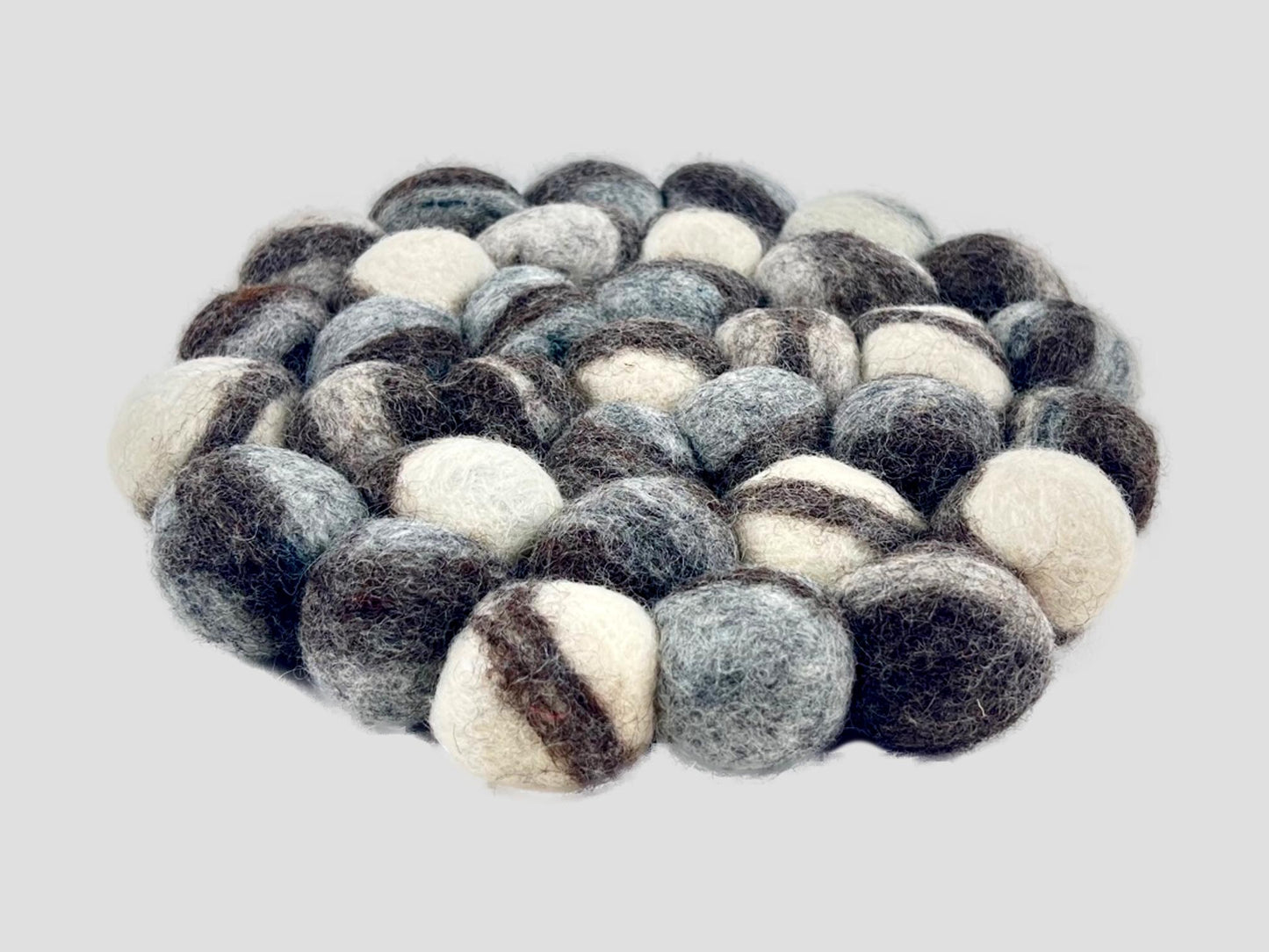 Stone Pom Pom Big Ball Trivet-Set Of 2Pcs.