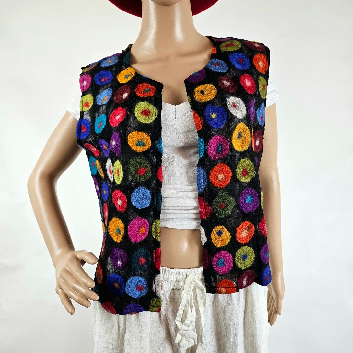 Multi Polka Dot Ladies Vest