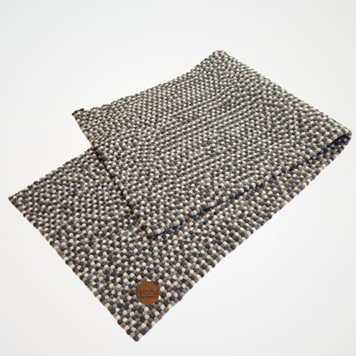 Multi-Gray Colors Felt 36x96x0.5 Inches Rug for Home Décor