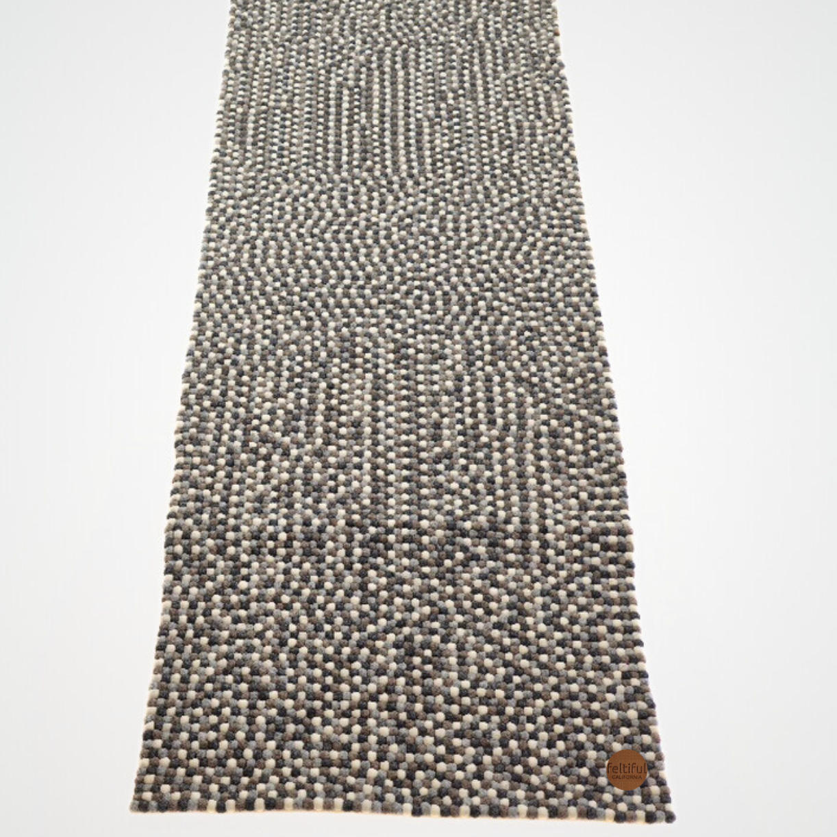 Multi-Gray Colors Felt 36x96x0.5 Inches Rug for Home Décor
