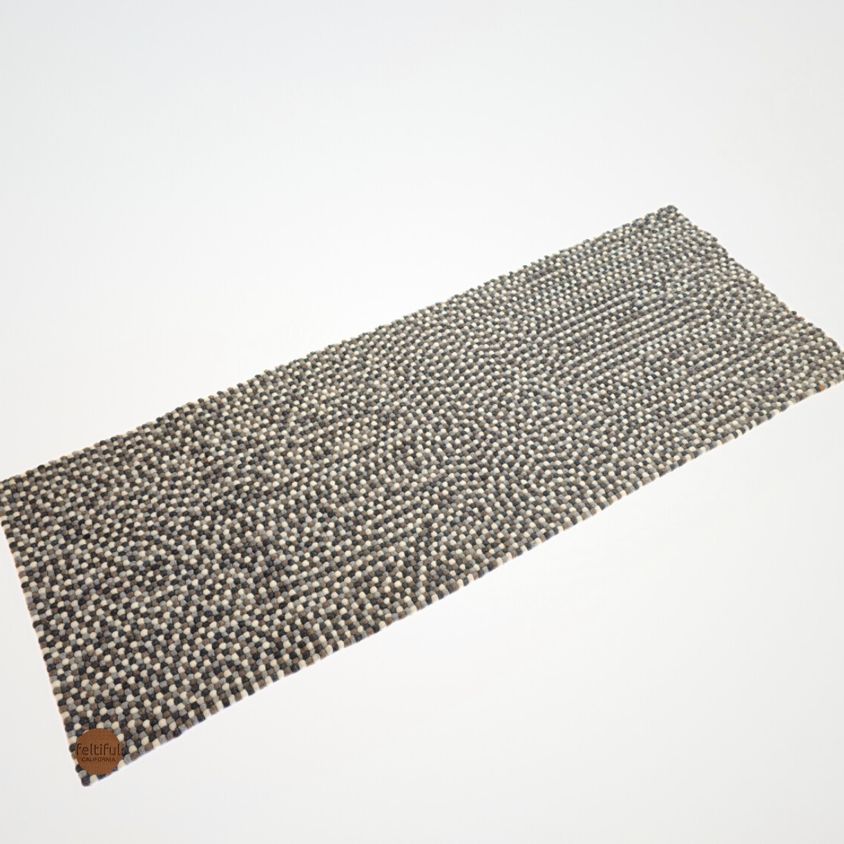 Multi-Gray Colors Felt 36x96x0.5 Inches Rug for Home Décor