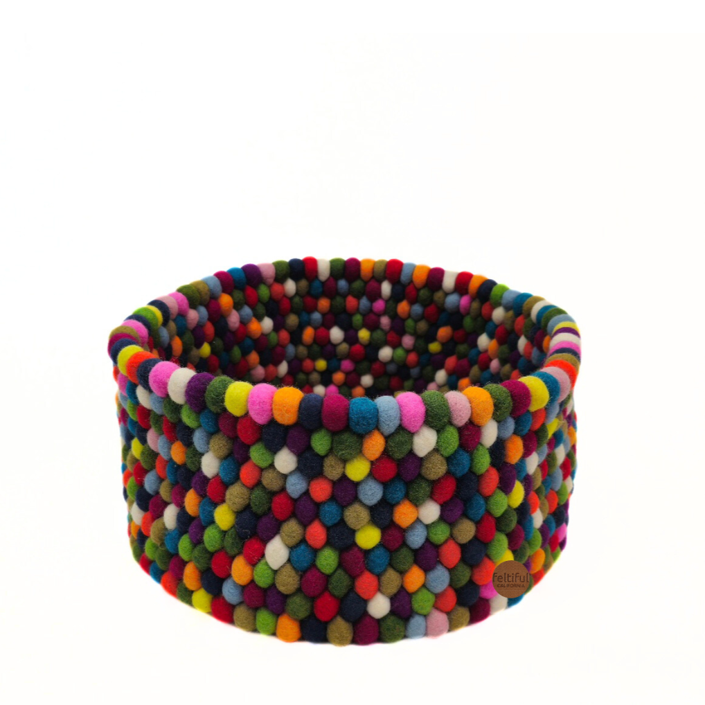 18x8 Inches Felt Ball Pom Pom Basket