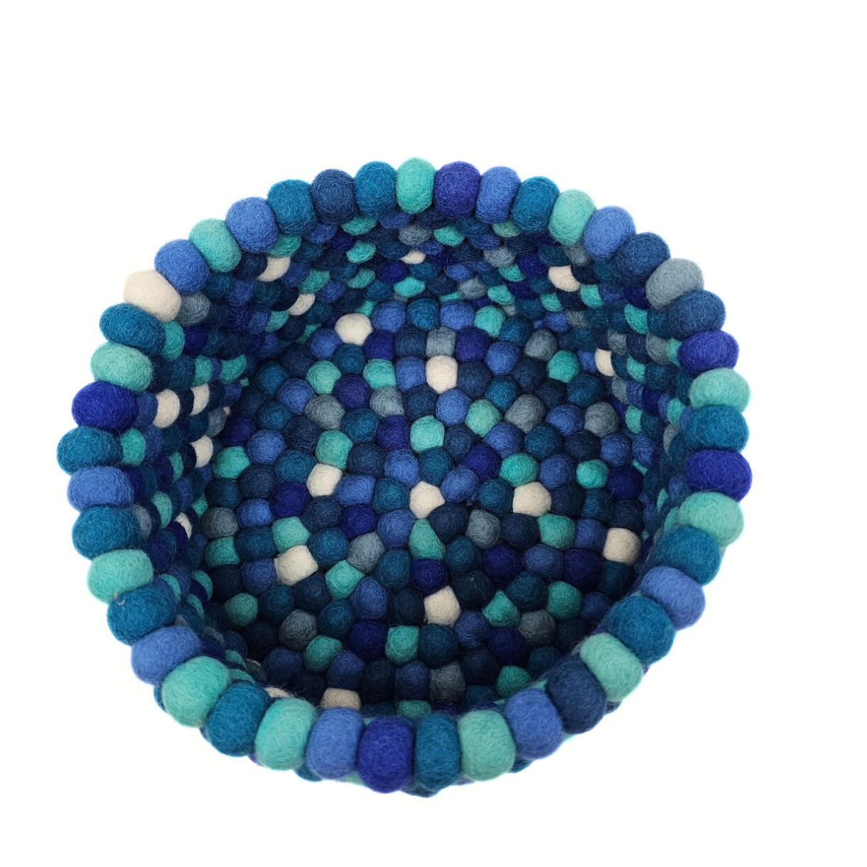 11x7 Inches Pom Pom Felt Ball Basket