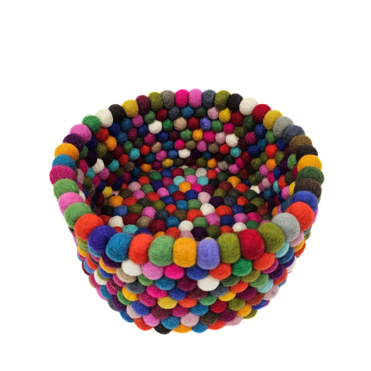 11x7 Inches Pom Pom Felt Ball Basket