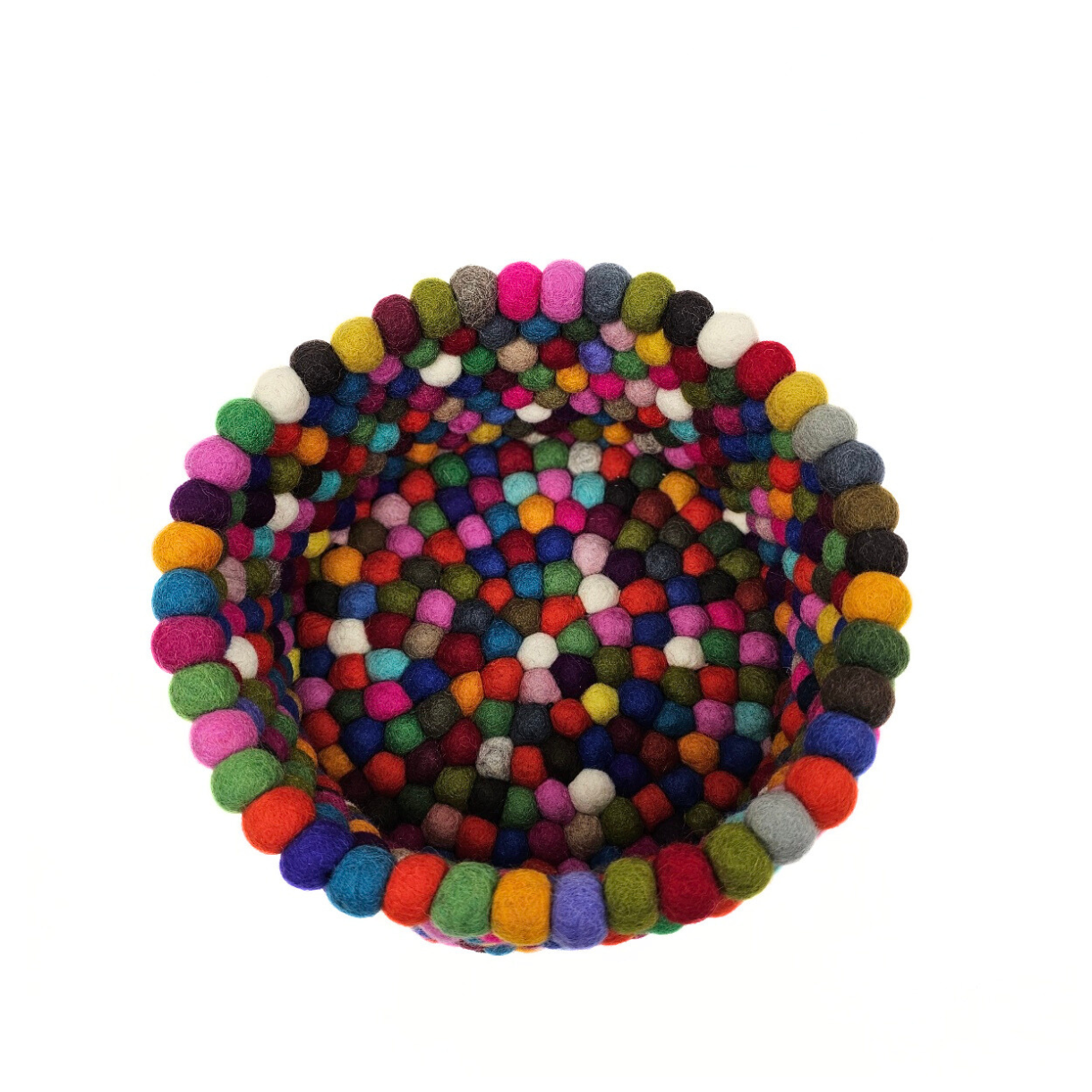 11x7 Inches Pom Pom Felt Ball Basket