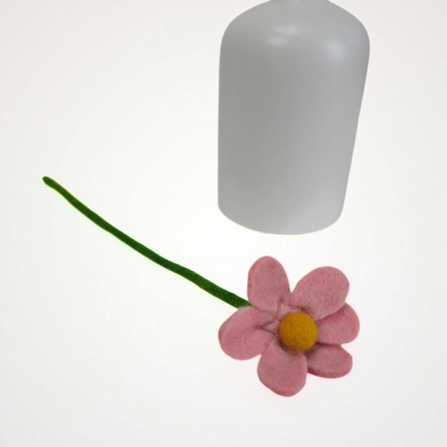 Hand Felted Baby Pink Daisy Flower