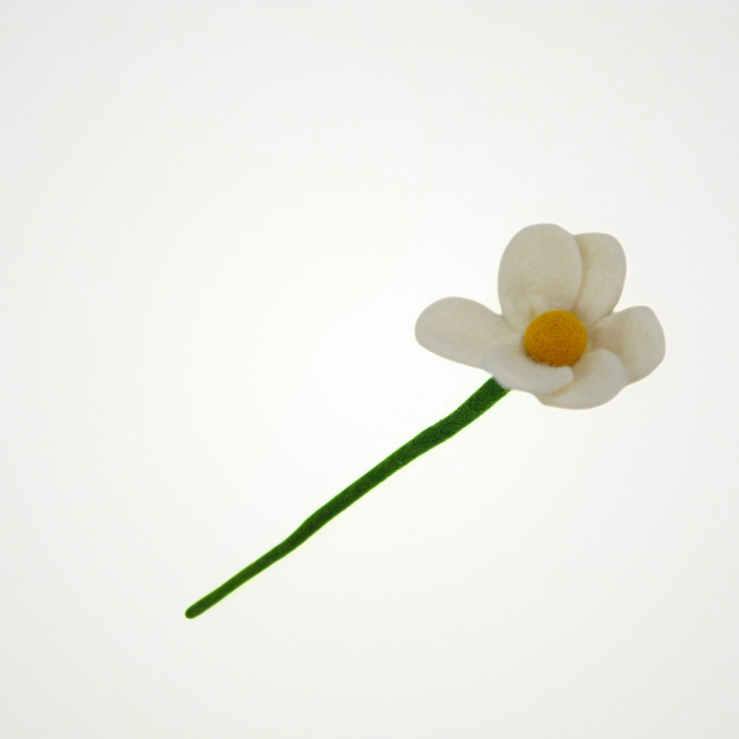 Hand Felted White Daisy Flower