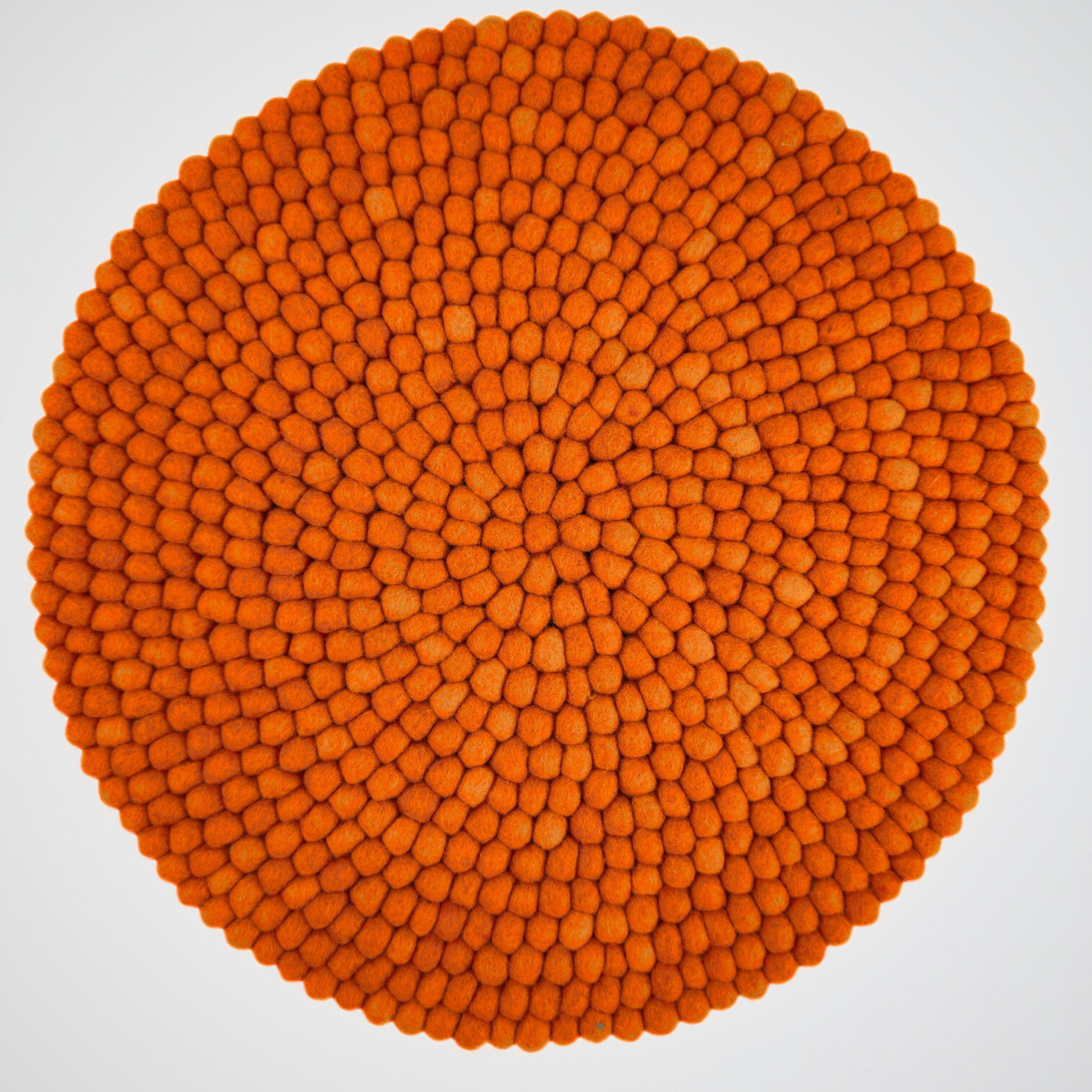 15.5-Inch Pom Pom Small Ball Round Placemat-Set Of 2Pcs.