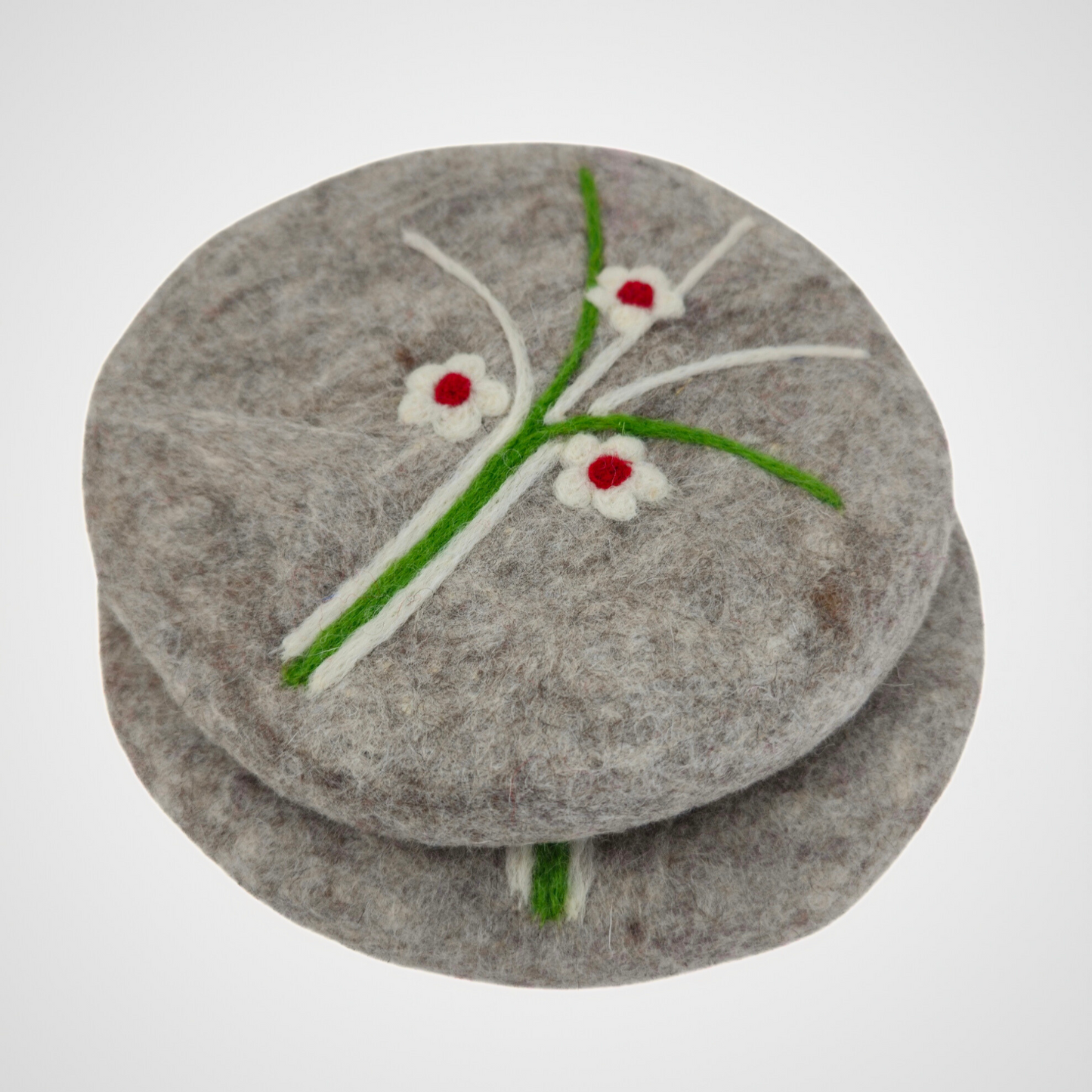 Artisan Wet Felted Trivet-Set Of 2Pcs.