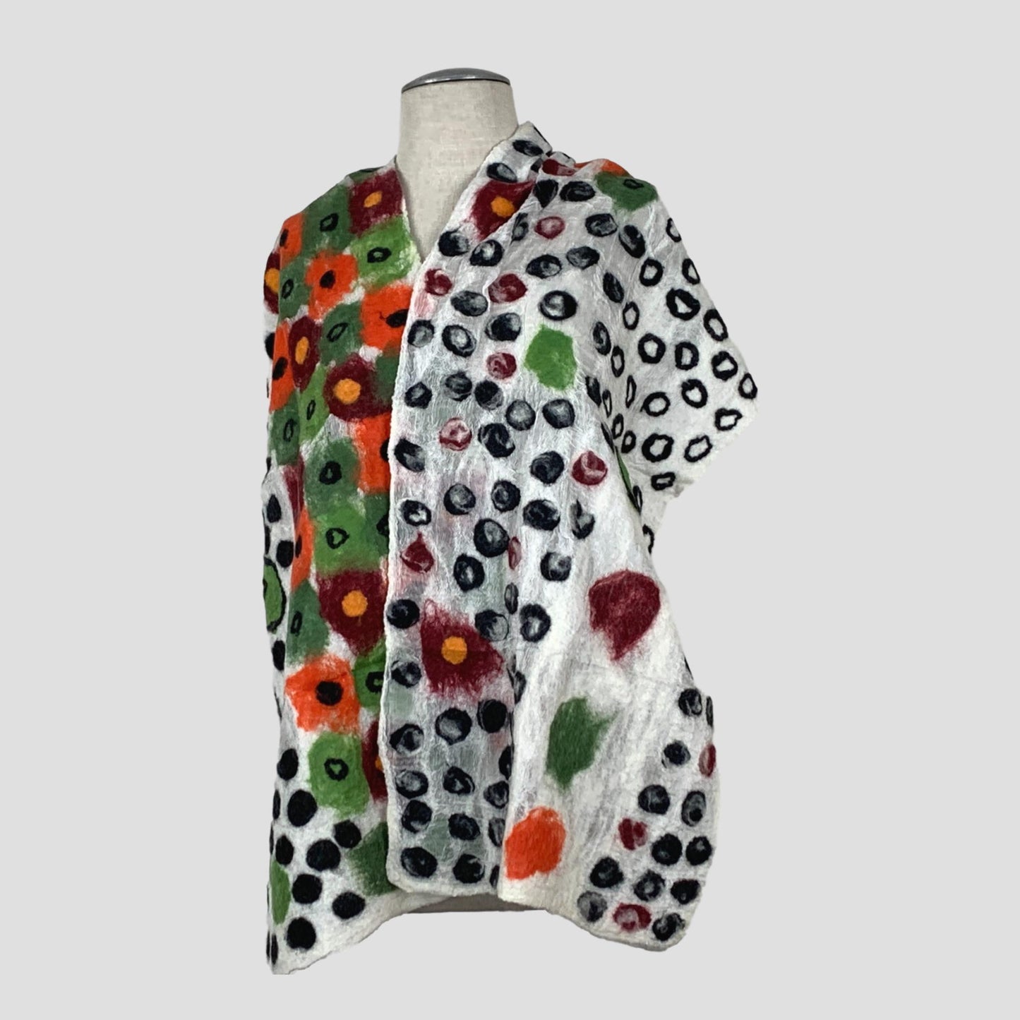 Spotted Merino & Silk Wool Felt Scarf