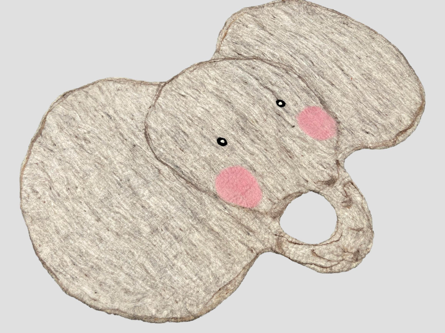 Handmade Very Light Brown Elephant Mat