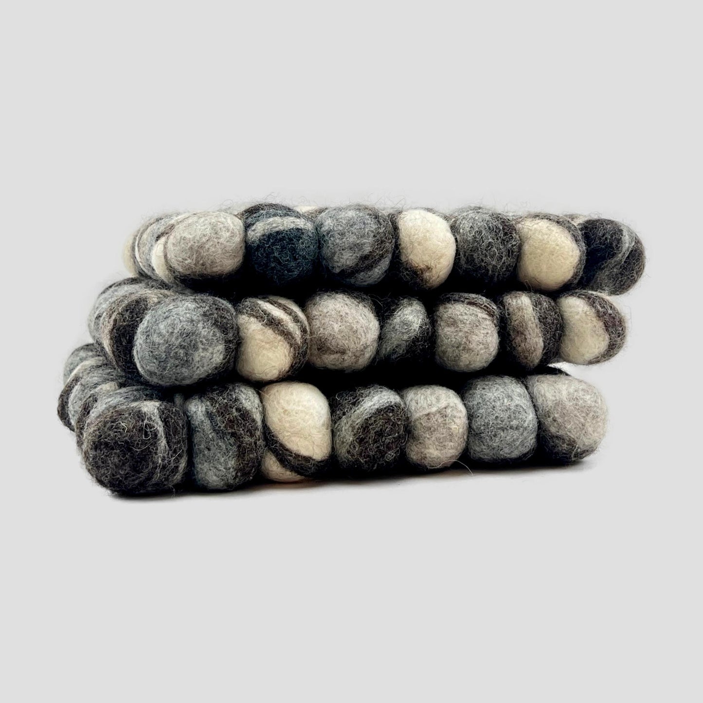 Stone Pom Pom Big Ball Trivet-Set Of 2Pcs.