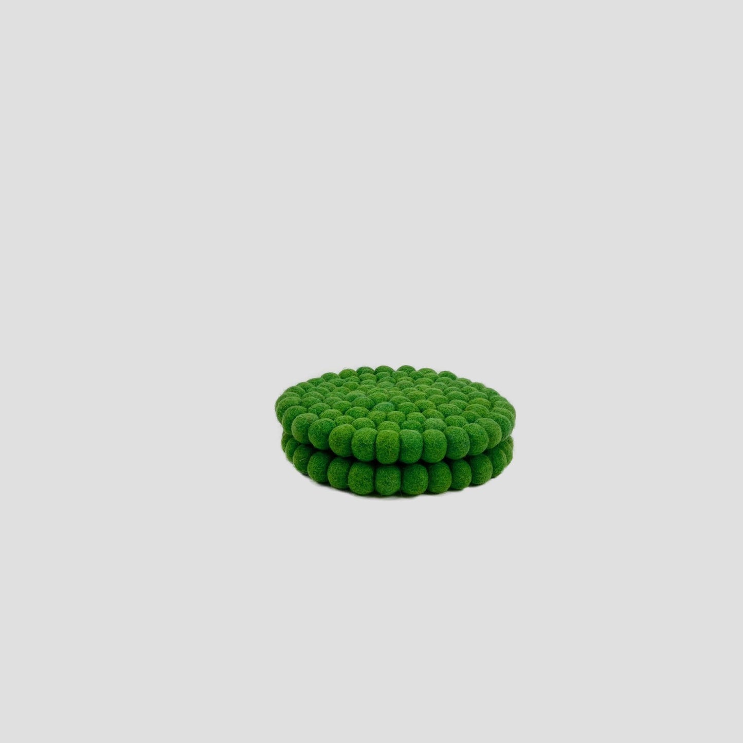 Green Round Felt Trivet