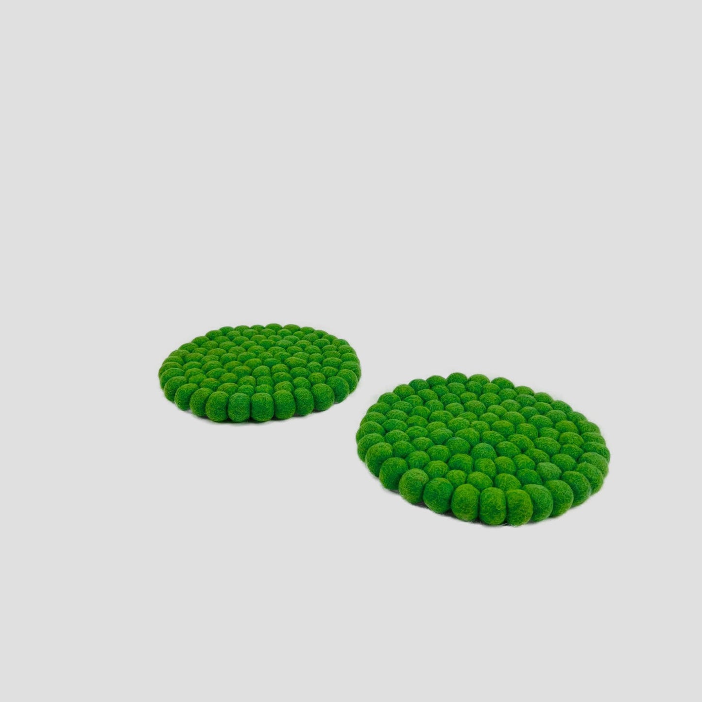 Green Round Felt Trivet