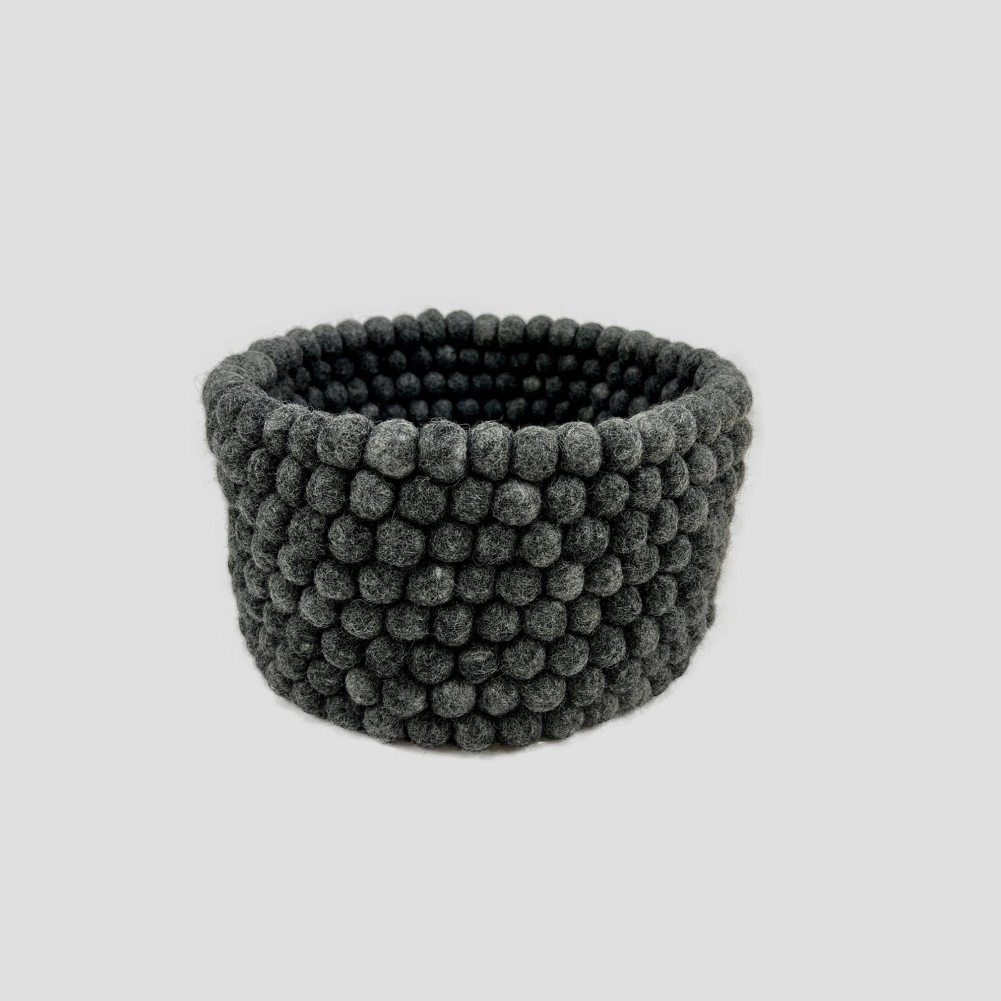 Charming Handmade Felt Pom Pom Basket – Perfect for Storage & Decor