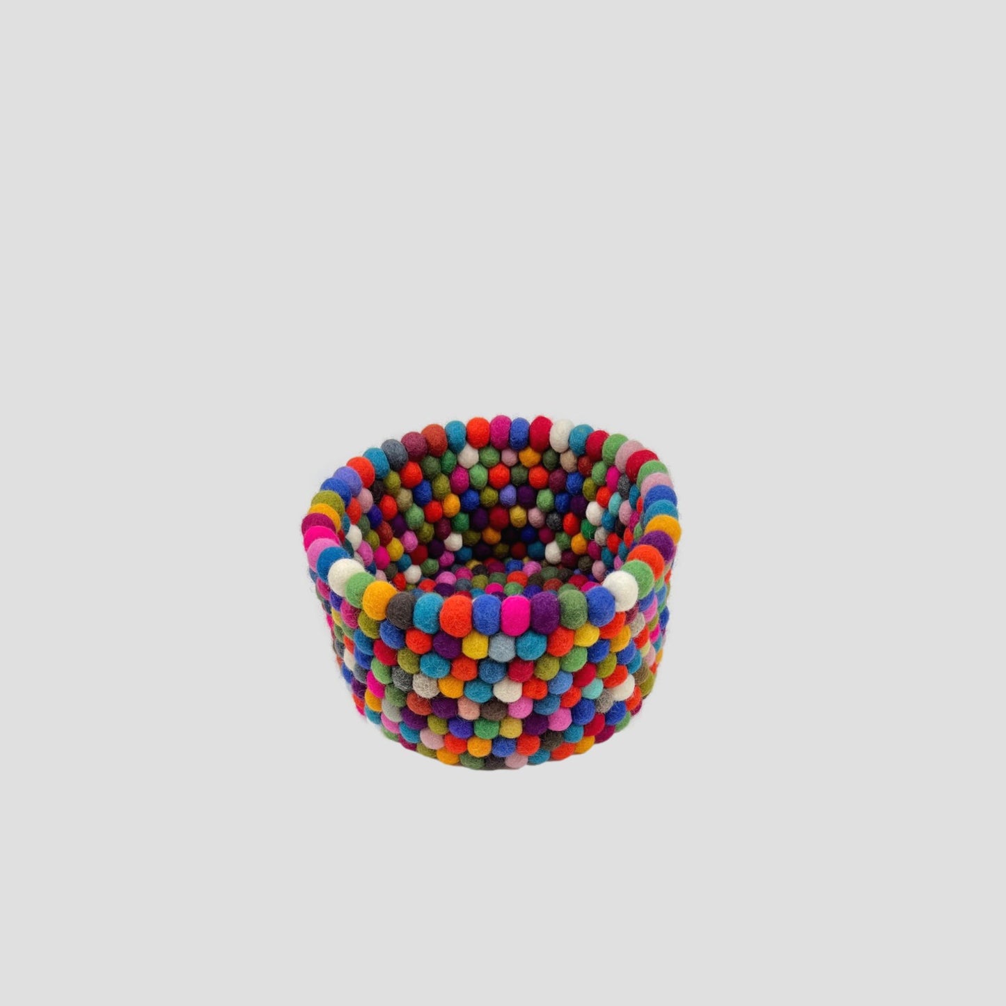 11x6 Inches Multi Color Felt Ball Basket