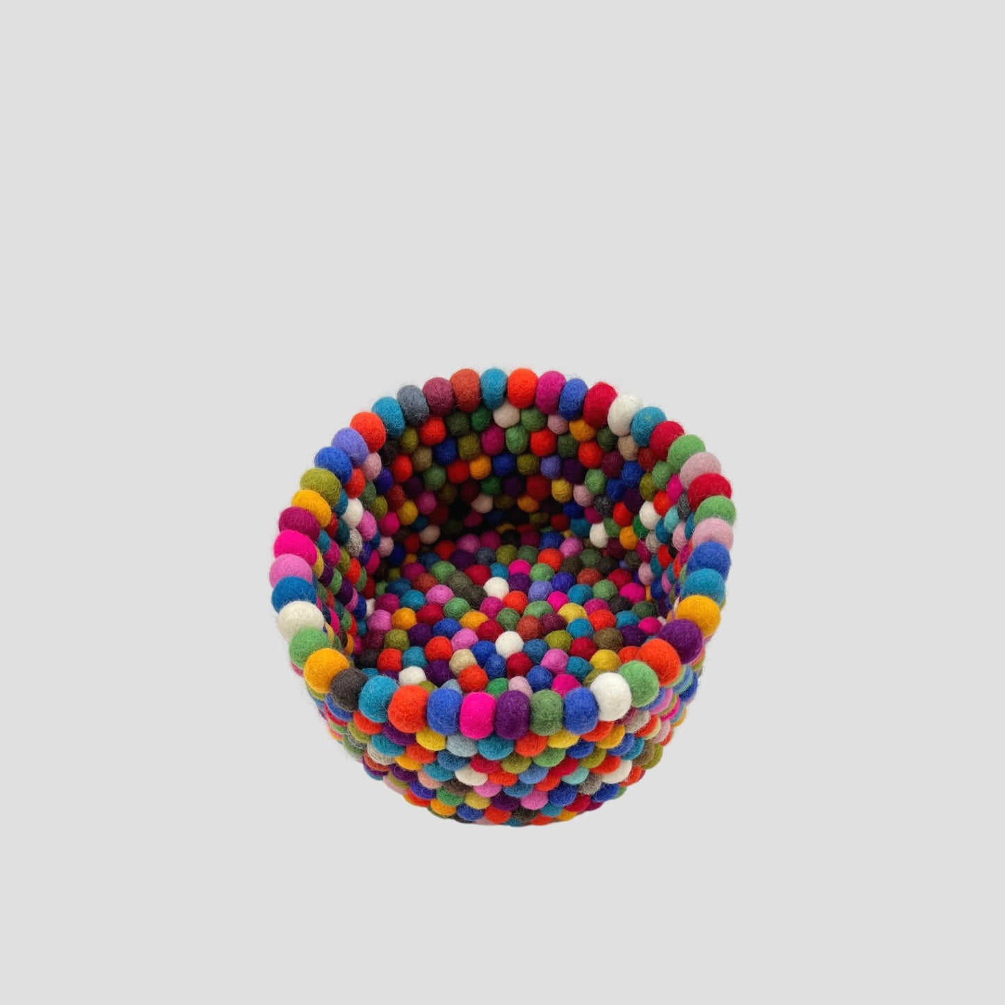 11x6 Inches Multi Color Felt Ball Basket