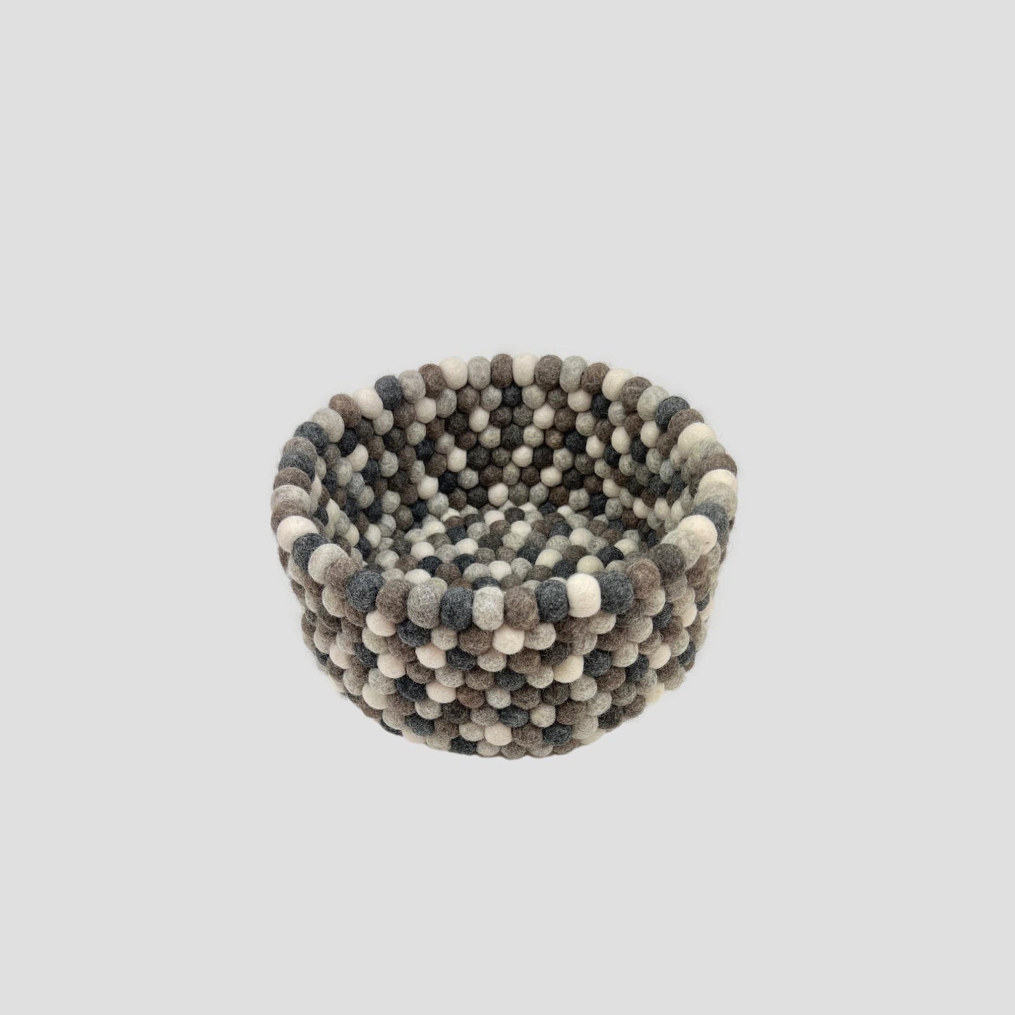 11x6 Inches Multi Natural Color Felt Ball Basket