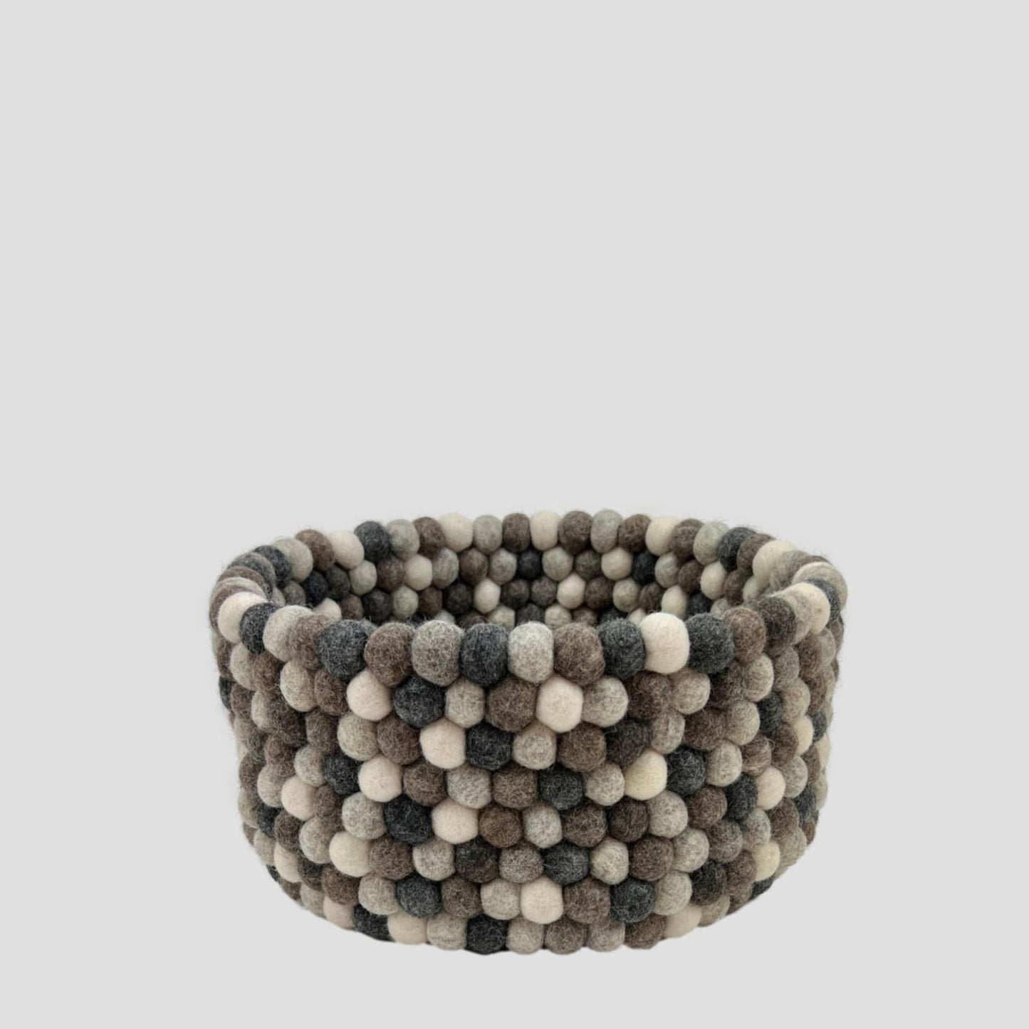 11x6 Inches Multi Natural Color Felt Ball Basket