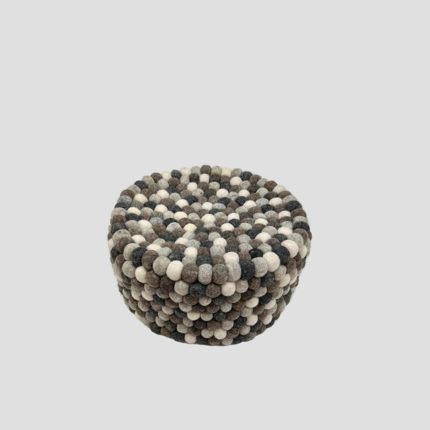 11x6 Inches Multi Natural Color Felt Ball Basket