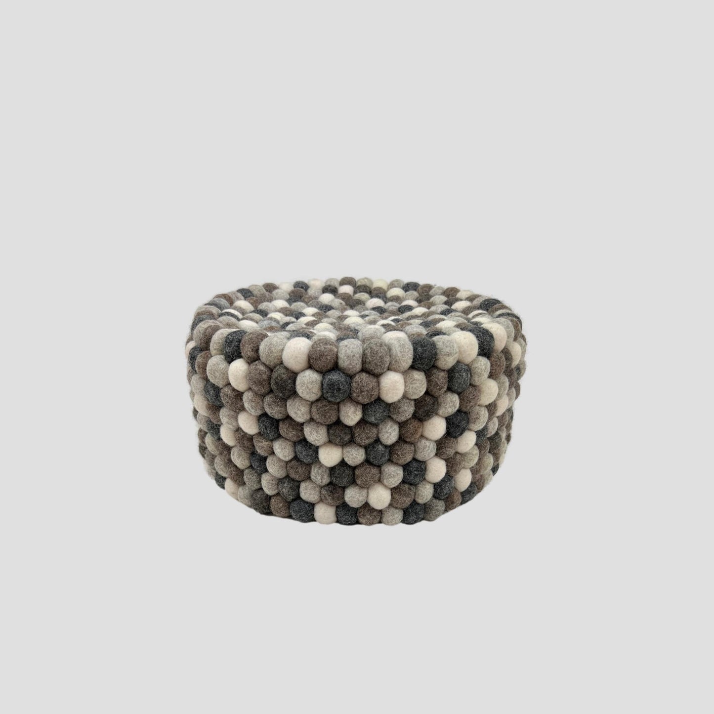 11x6 Inches Multi Natural Color Felt Ball Basket