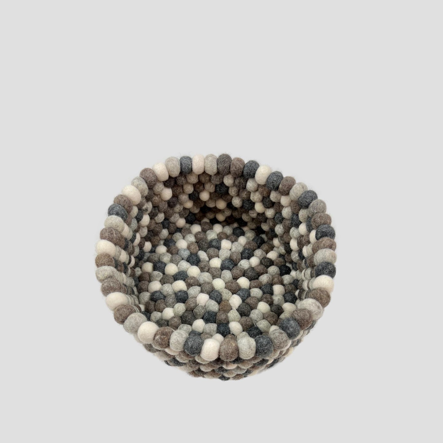 11x6 Inches Multi Natural Color Felt Ball Basket