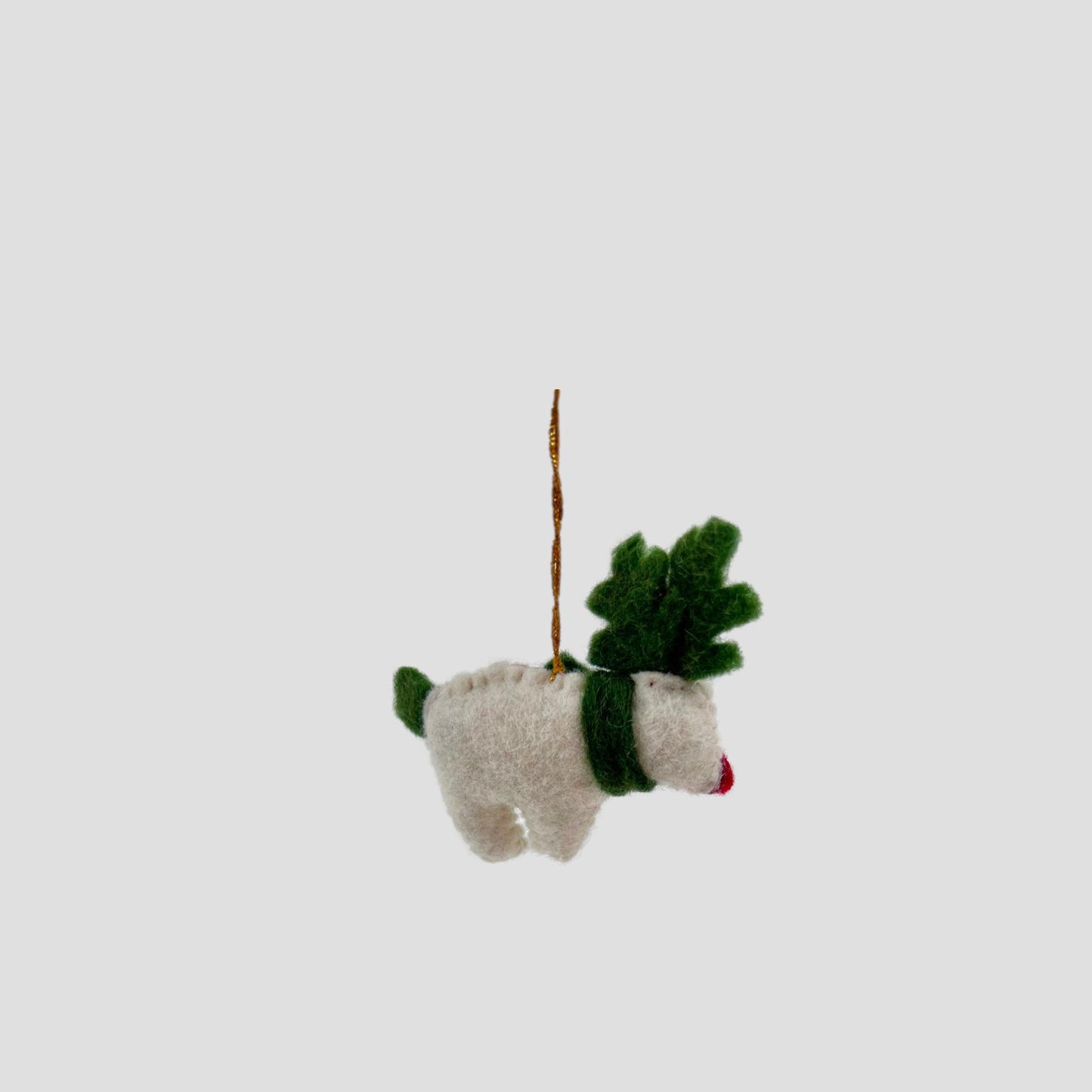 White Deer Christmas Ornament