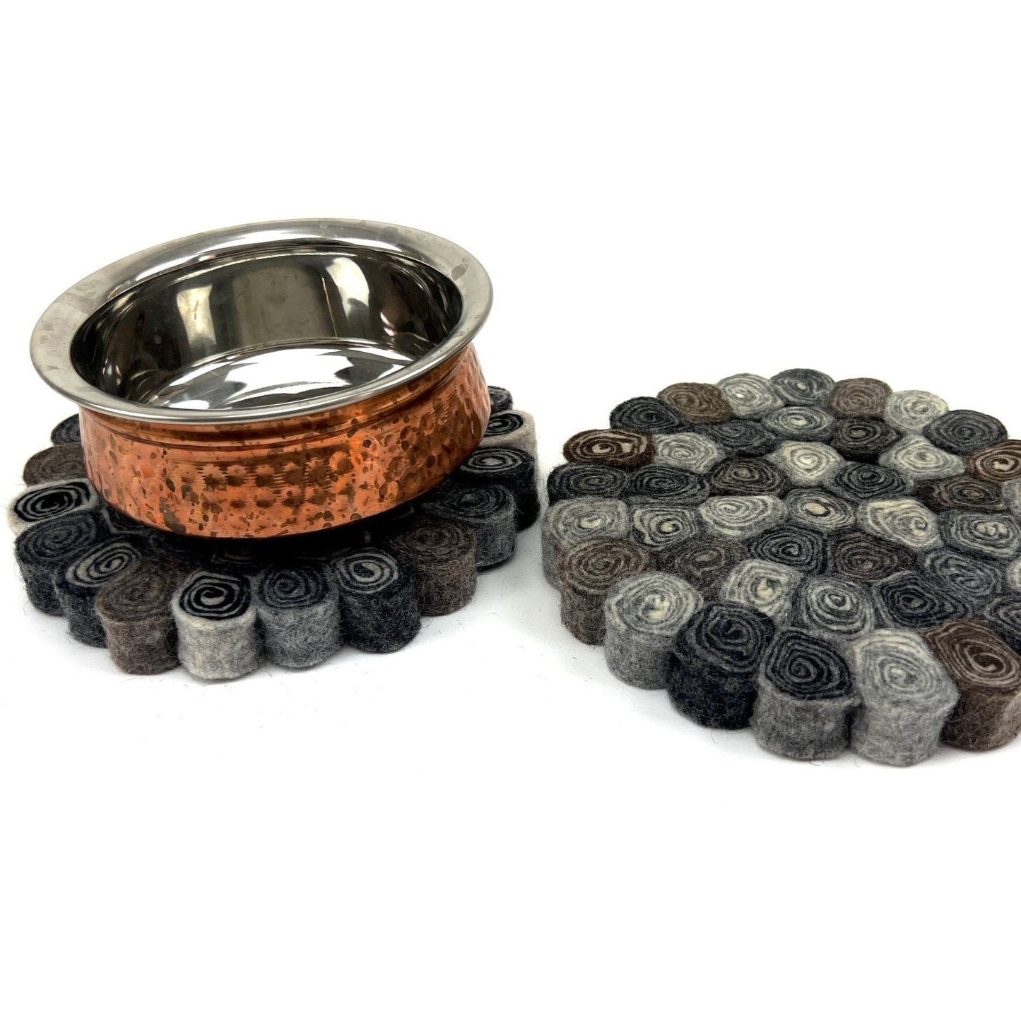 Pom Pom Candy Cut Trivet-Set Of 2Pcs.