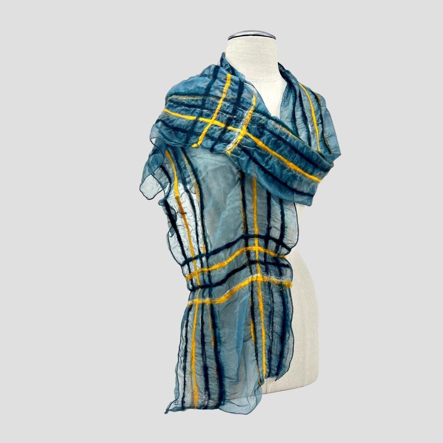 Silk & Merino Wool Burberry Felted Scarf
