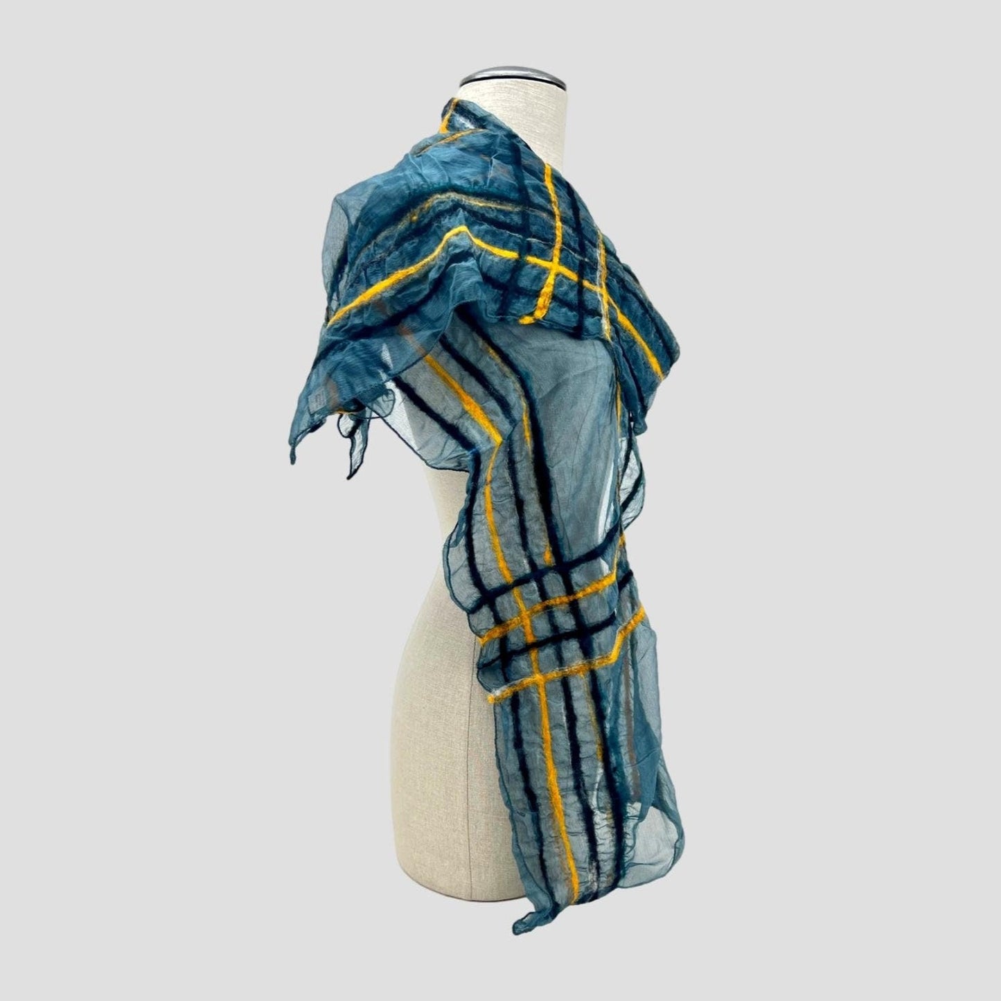 Silk & Merino Wool Burberry Felted Scarf