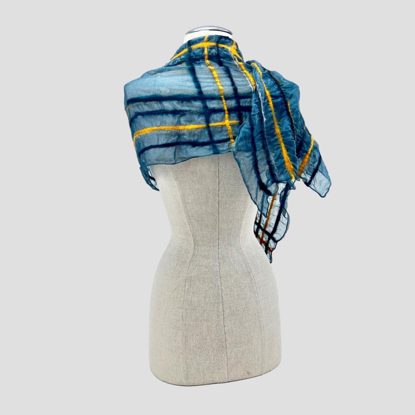 Silk & Merino Wool Burberry Felted Scarf