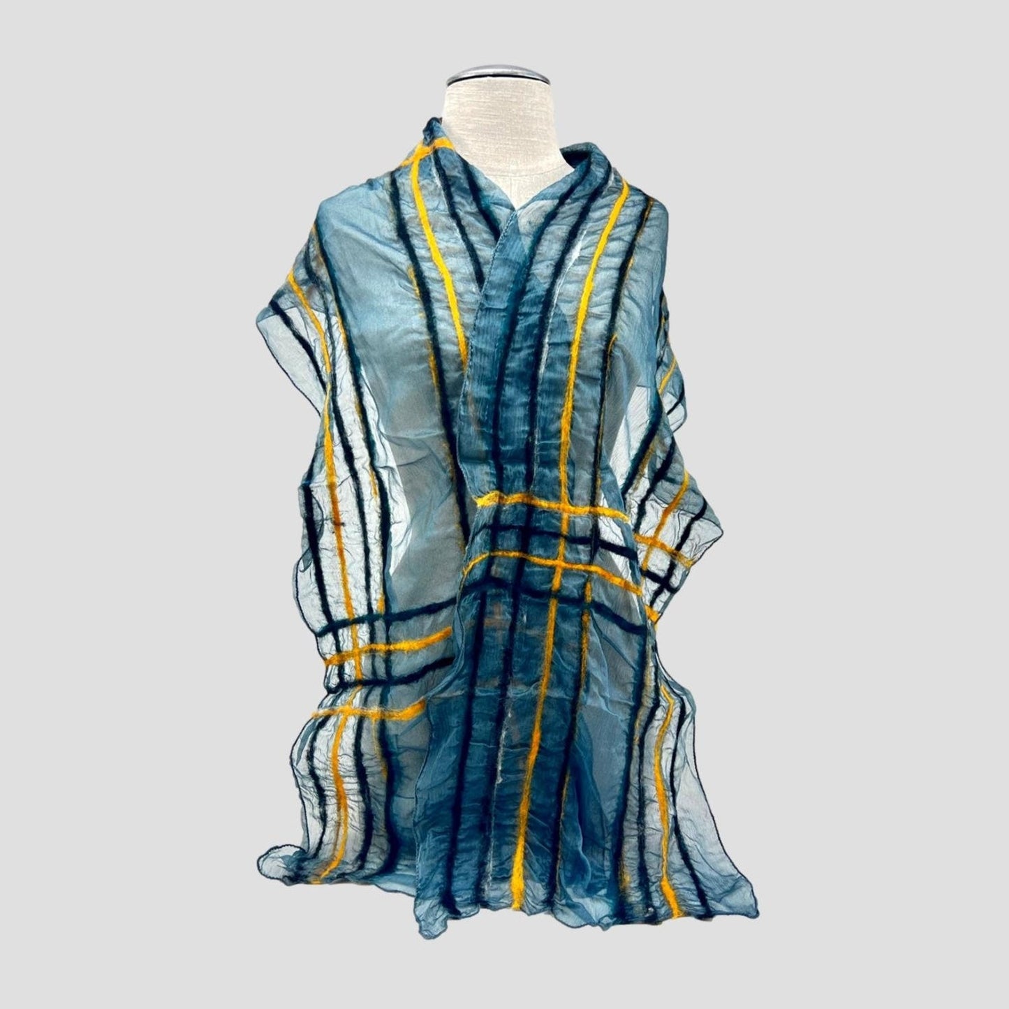 Silk & Merino Wool Burberry Felted Scarf