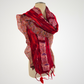 Saree Lace Red Felted Scarf