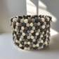 Charming Handmade Felt Pom Pom Basket – Perfect for Storage & Decor