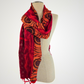Saree Lace Red Felted Scarf