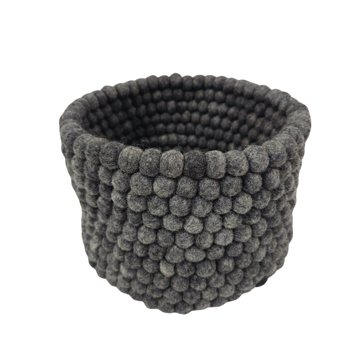 Charming Handmade Felt Pom Pom Basket – Perfect for Storage & Decor