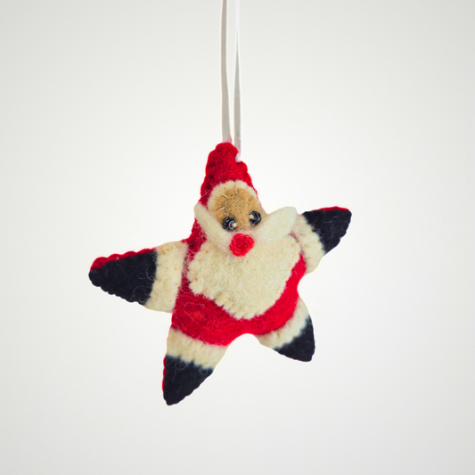 Christmas Ornaments Santa Star