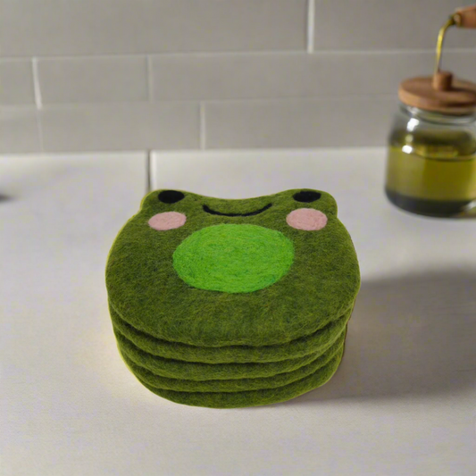 Frog, Heart & Target Wet Felt Trivet