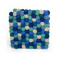 Blue and Assorted Felted Ball Trivet