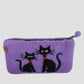 Hand Felted Black Kitty Purse 5x8 Inches