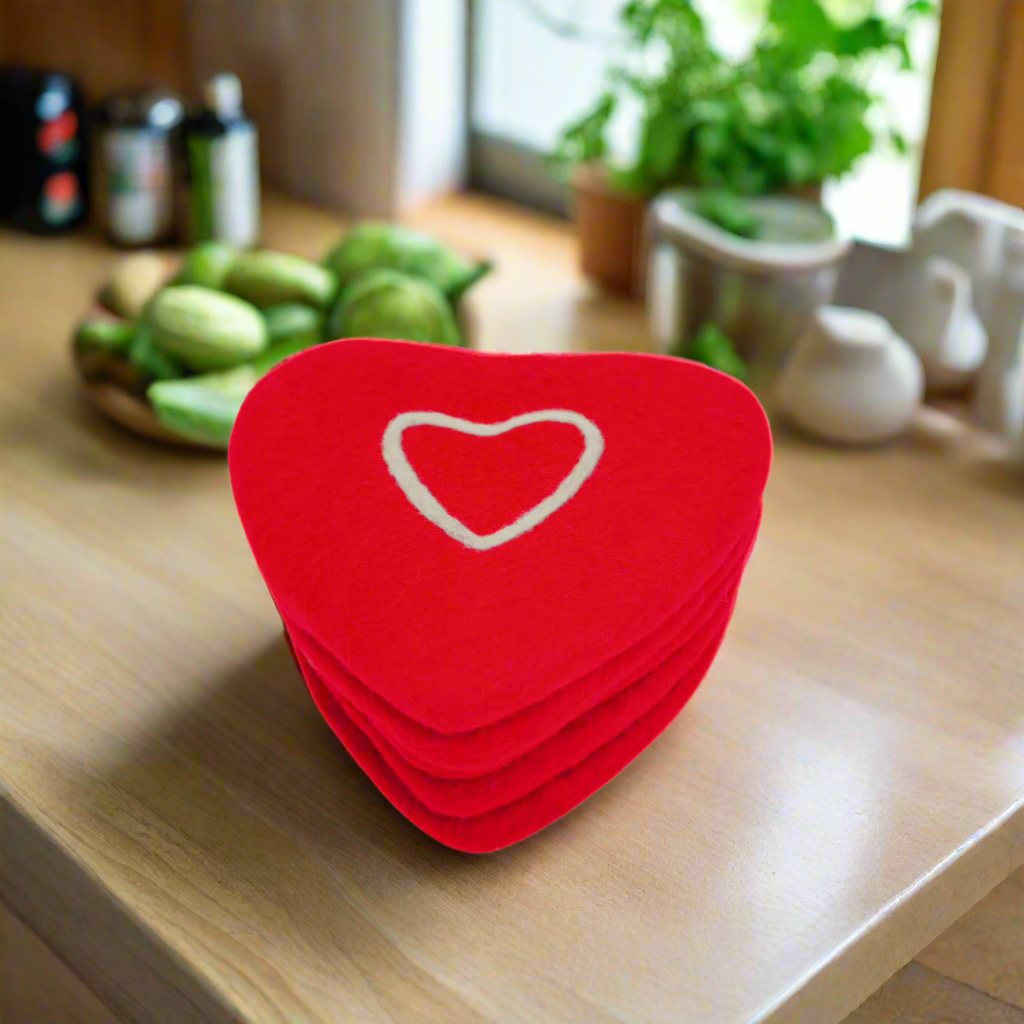 Frog, Heart & Target Wet Felt Trivet