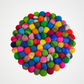 Multi Tie Dye Pom Pom Felt Ball Trivet-Set Of 2Pcs.