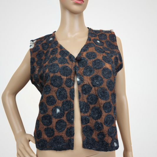 B&W Polka Dot Ladies Vest