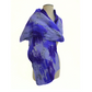 Purples-Lavender Nuno Felted Merino Wool-Sari Silk "Scarf" One-of-a-Kind Wearable Art