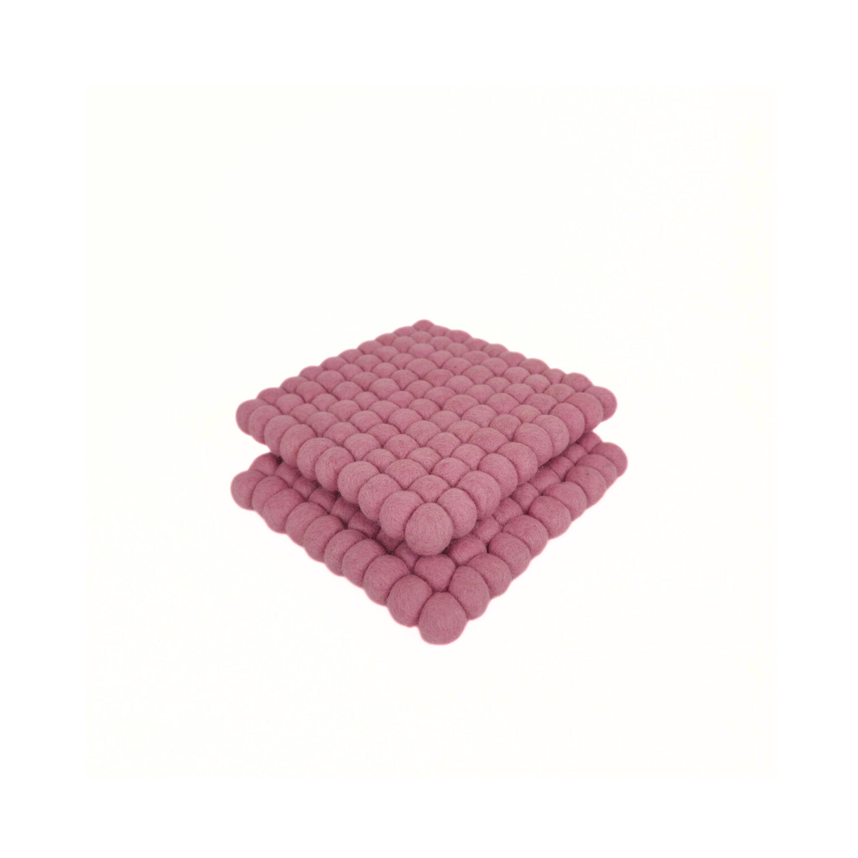 Baby Pink Pom Pom Felt Trivets