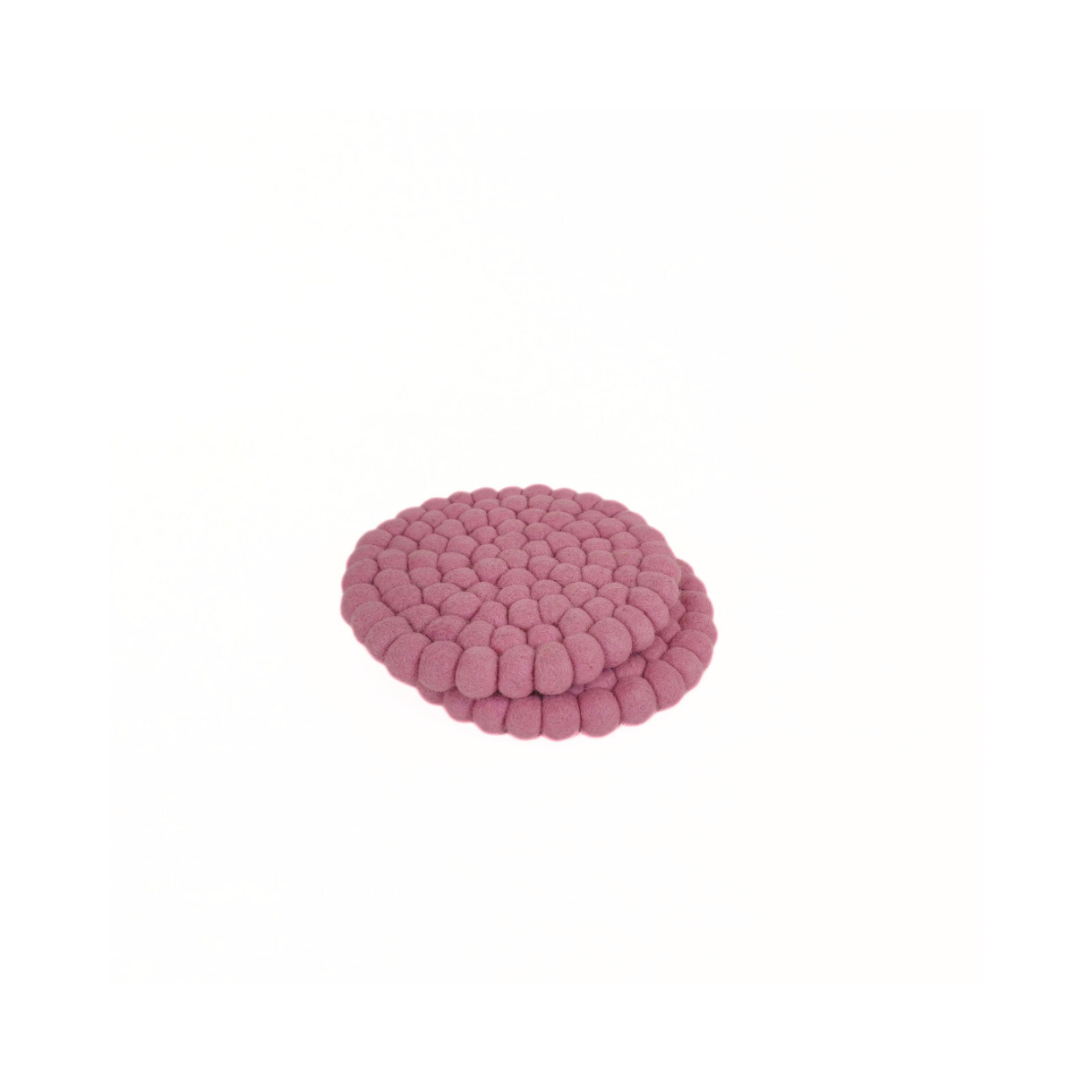 Baby Pink Pom Pom Felt Trivets