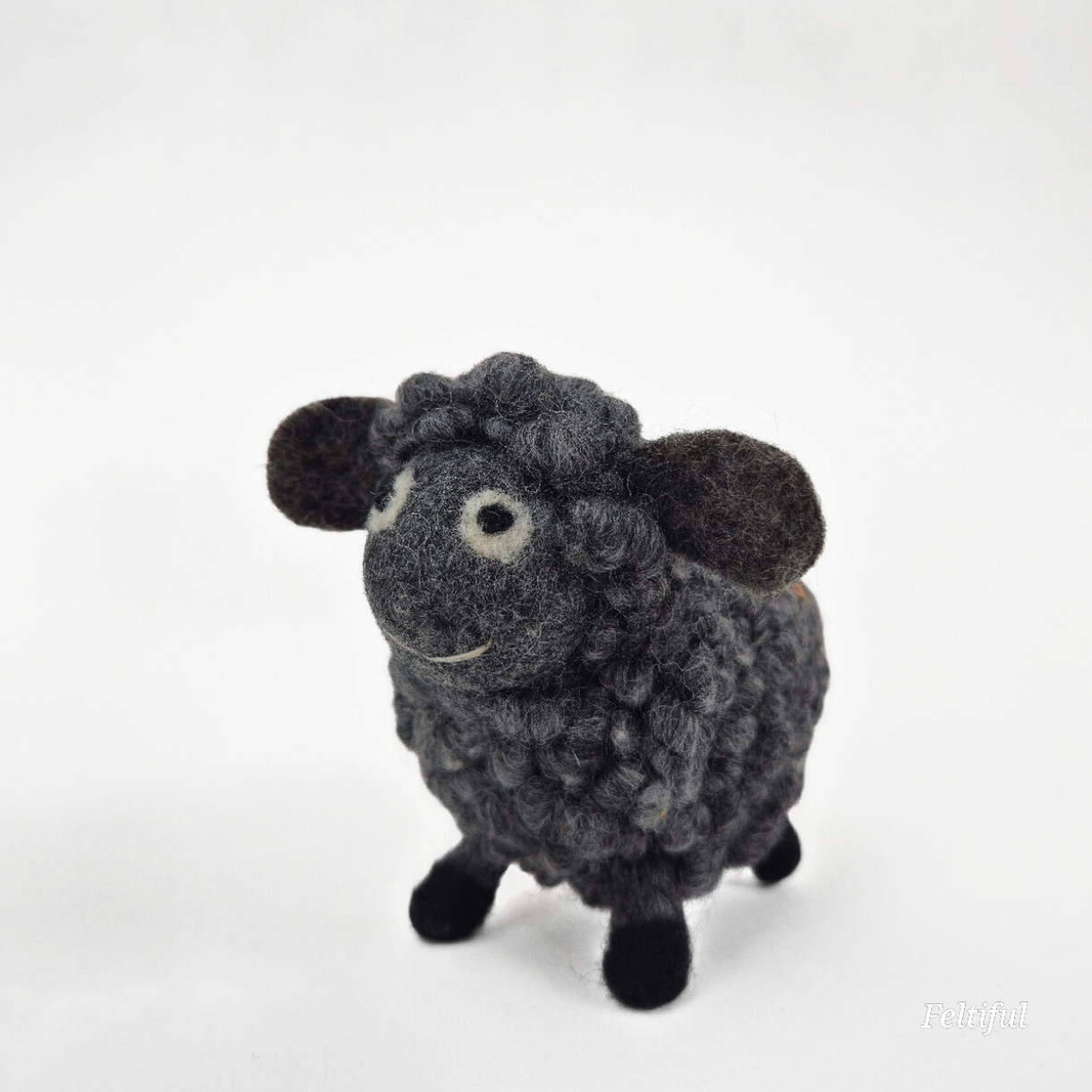 Felted Woolen Sheep-Grey