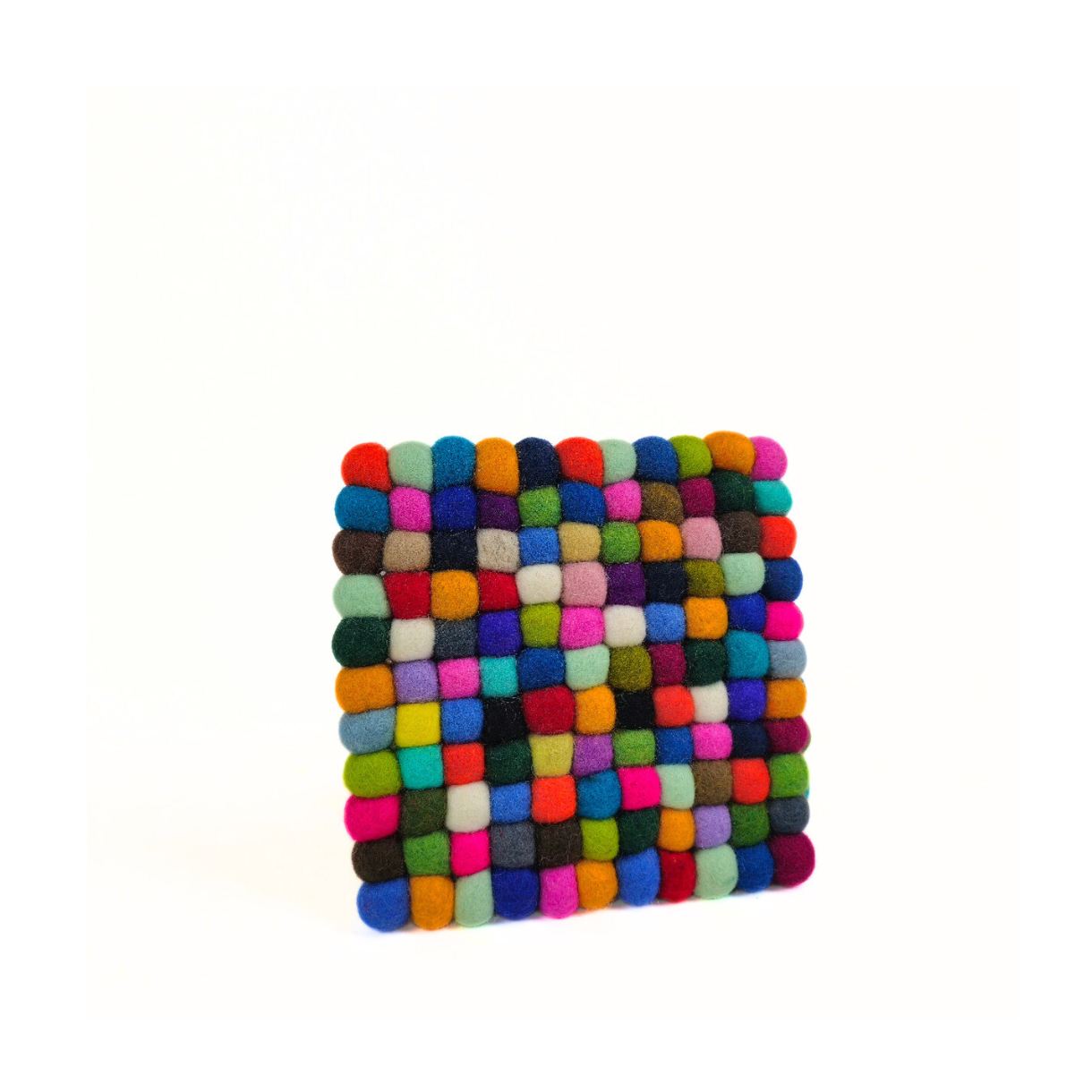 Multi-color Pom Pom Felt Trivet