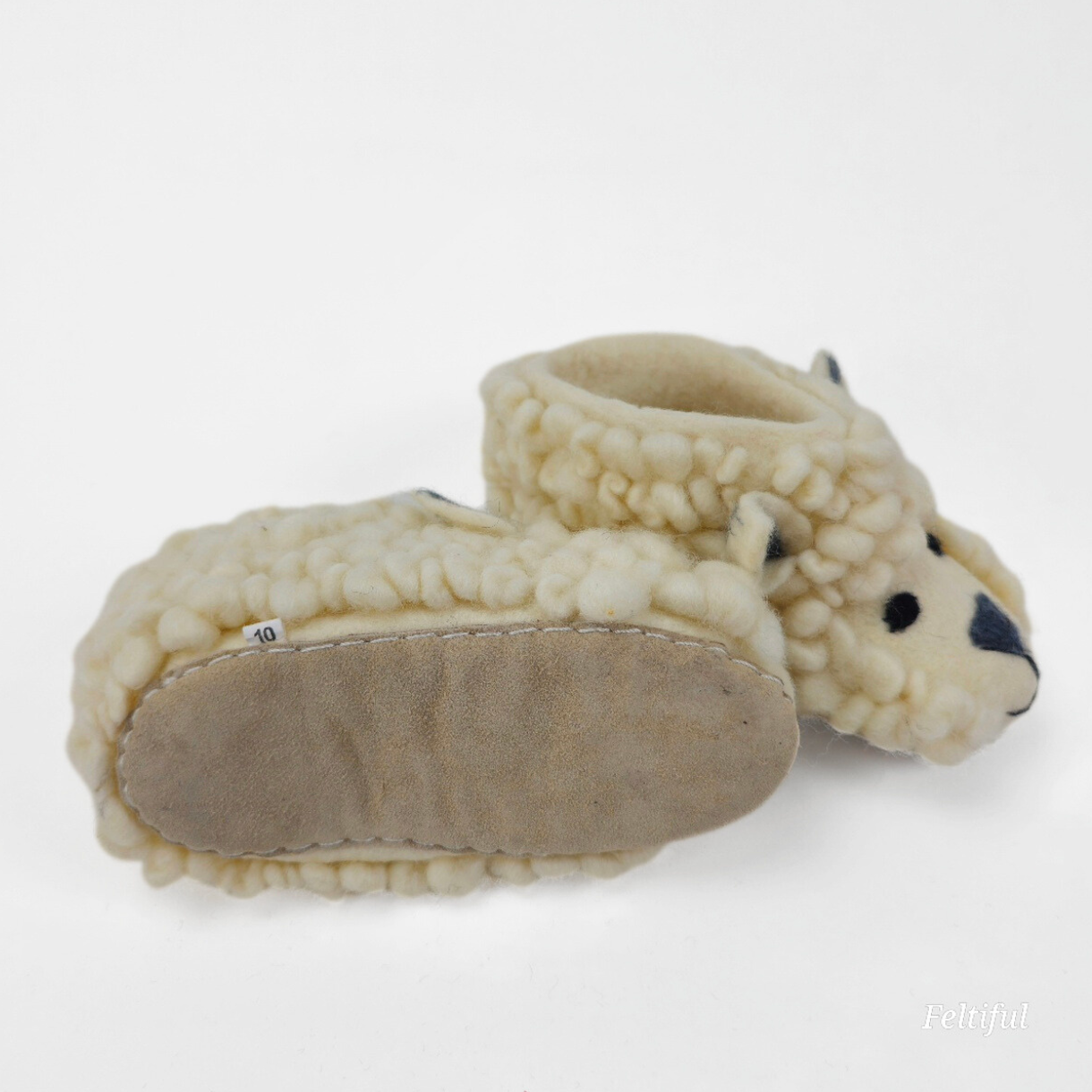 Felt Baby Slippers "Bunnies" Made by hand from wool