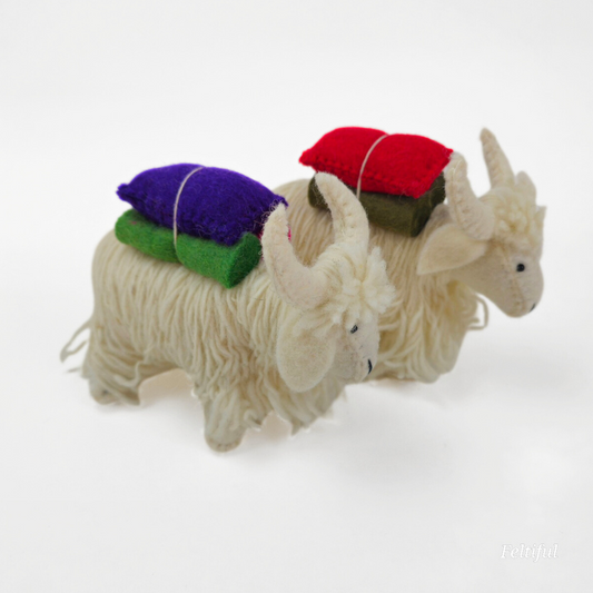 Handmade Felt Himalayan White Yak